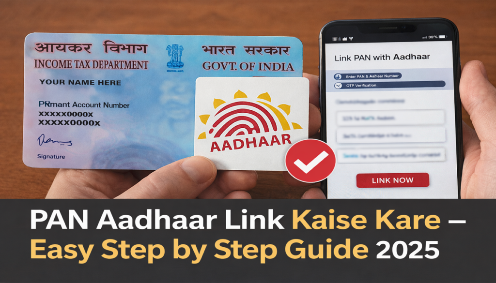 PAN Aadhaar linking process step by step guide