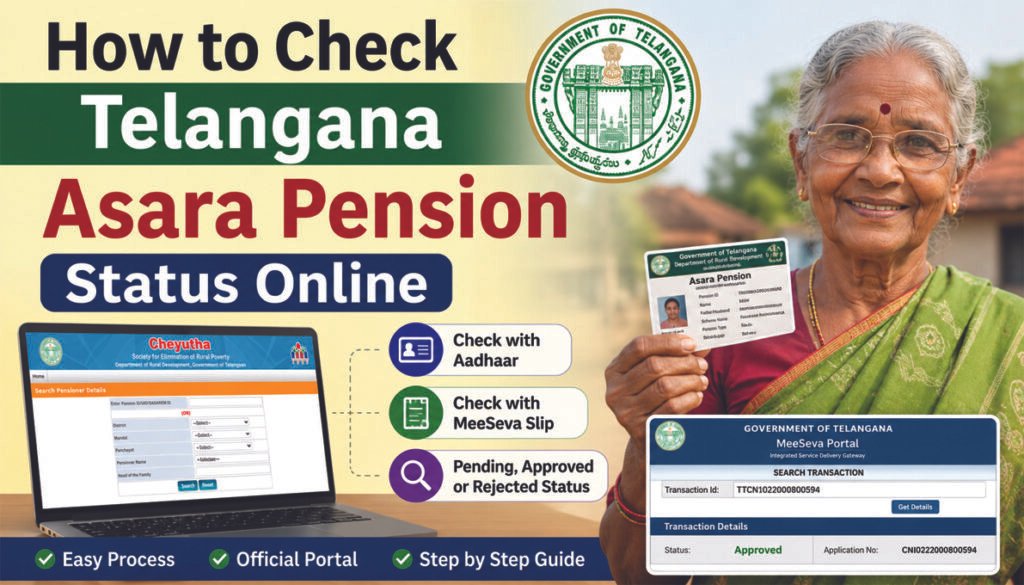 How to Check Telangana Asara Pension Status Online