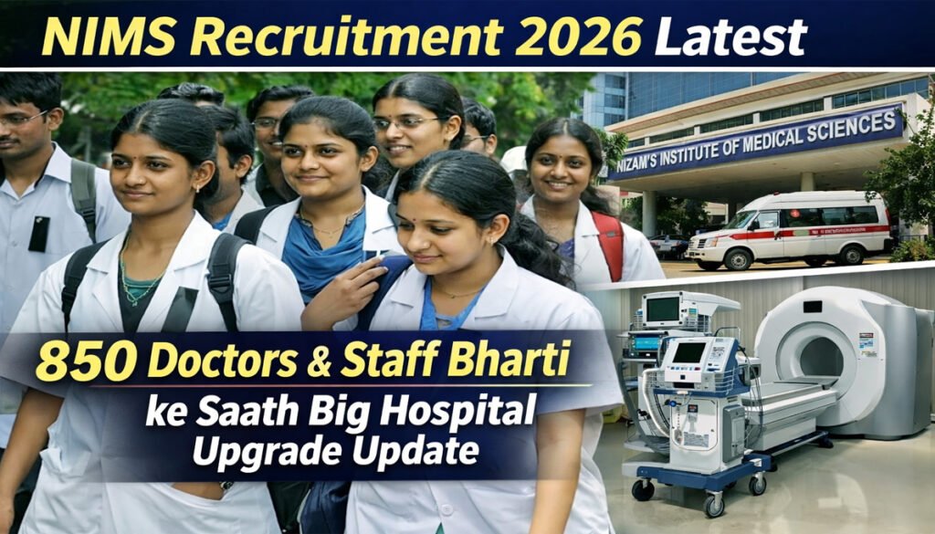 NIMS Recruitment 2026 doctors and medical staff hiring update at NIMS Hyderabad hospital