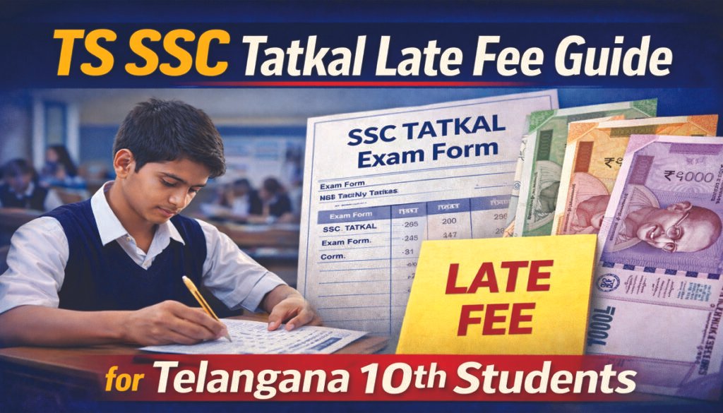 TS SSC Tatkal Late Fee Guide for Telangana SSC Students