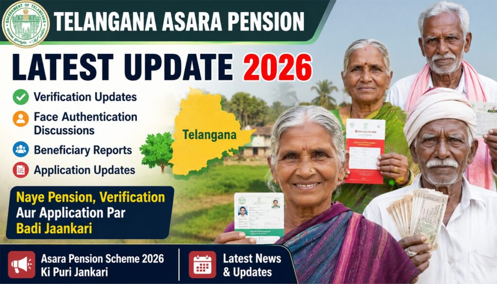 Telangana Asara Pension Latest Update 2026,