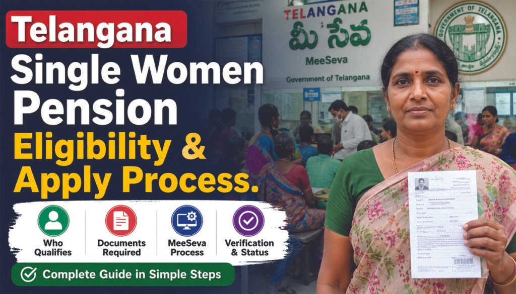 Telangana Single Women Pension Eligibility & Apply Process 