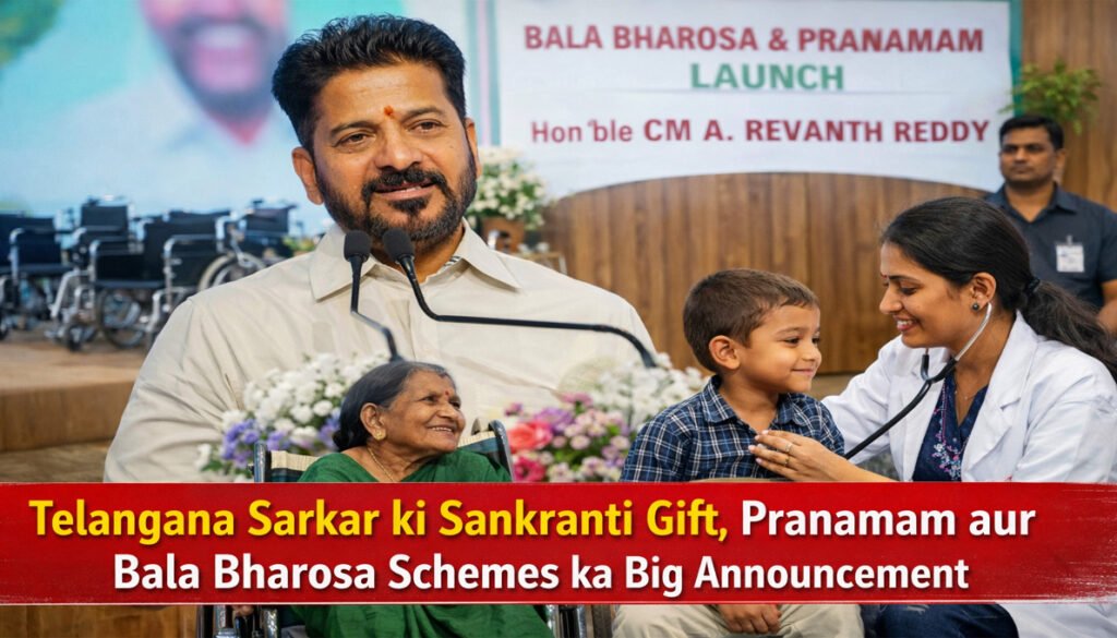 Pranamam aur Bala Bharosa Schemes ke launch par Telangana sarkar ka Sankranti tohfa