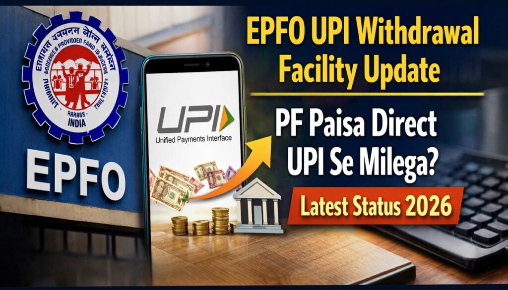EPFO UPI Withdrawal Facility proposed system digital PF claim transfer process illustration