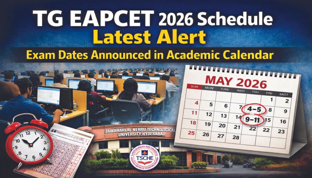 TG EAPCET 2026 Schedule Accounced exam dates notification update