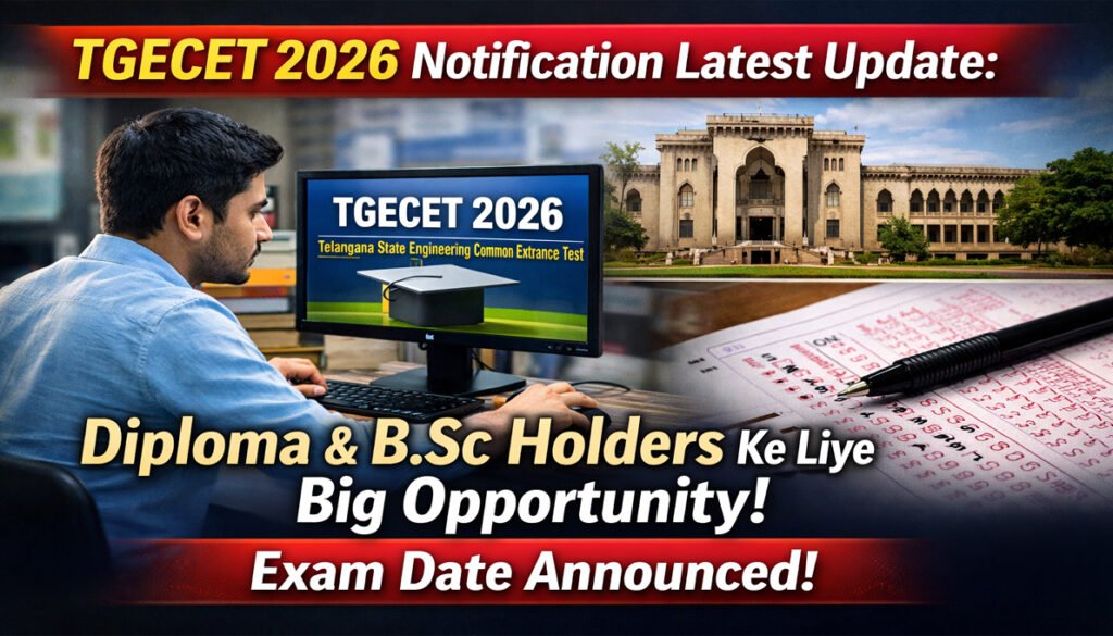 TGECET 2026 Notification exam date application fee and schedule update