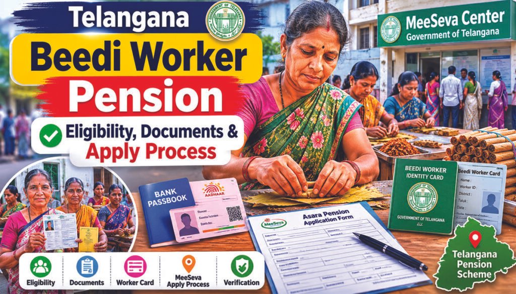 Telangana Beedi Worker Pension Eligibility Documents & Apply Process