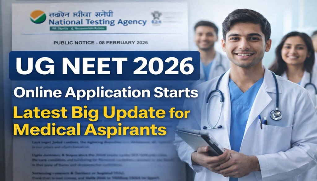 UG NEET 2026 Online Application Starts official NTA notification update