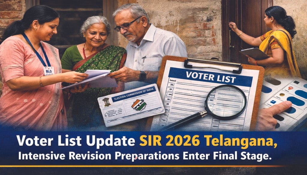 Voter List Update SIR 2026 Telangana intensive revision BLO door-to-door survey