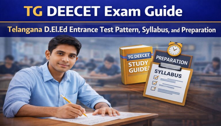 TG DEECET exam guide Telangana D.El.Ed entrance test pattern, syllabus preparation details