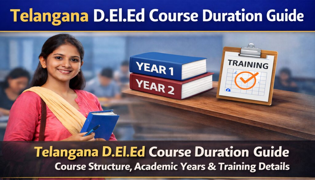 Telangana D.El.Ed course duration, academic years, and training structure guide