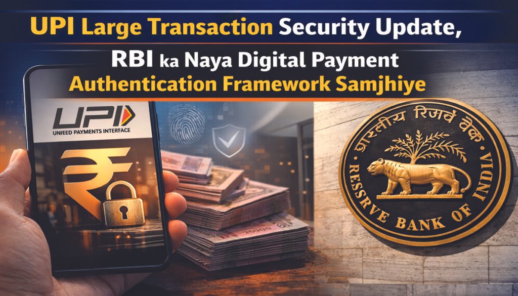 UPI large transaction security update, RBI authentication framework 2026, digital payment security India