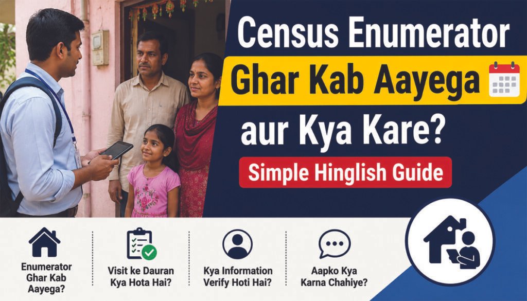 Census enumerator ghar kab aayega aur visit ke time kya hota hai?