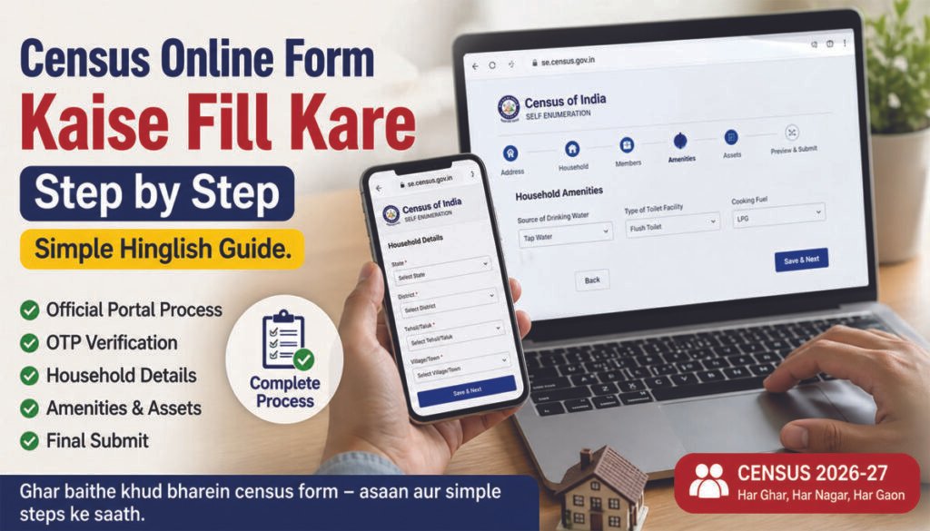 Census online form kaise fill kare