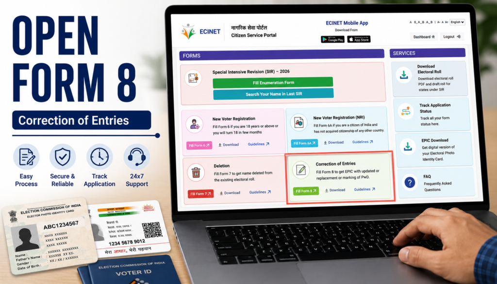 Online Form 8 Application Process